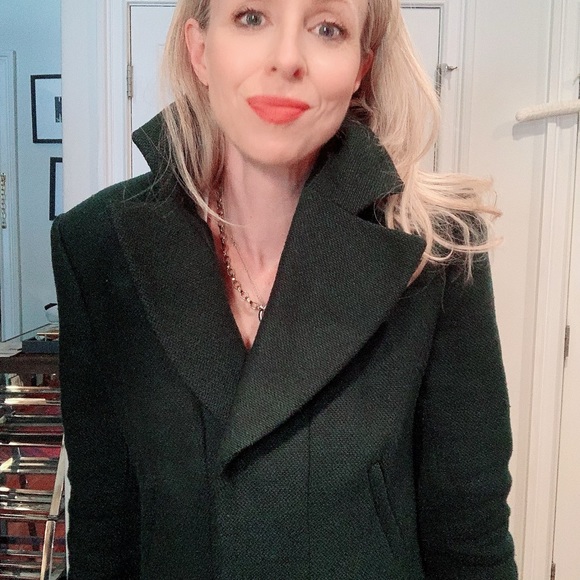 STUNNING Reiss green wool winter coat - Picture 3 of 17
